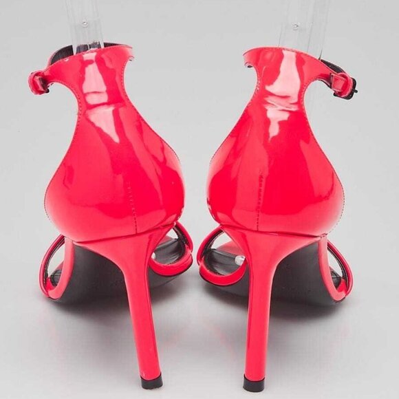 Yves Saint Laurent Pink Patent Leather Open Toe Sandals Size 5/35.5 - Picture 4 of 5